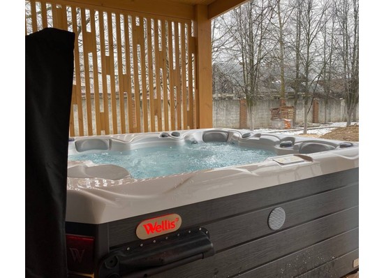 Установка гидромассажного спа-бассейна Wellis Budapest Life Deluxe в аг.Колодищи