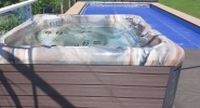 Установка гидромассажного спа-бассейна Wellis Palermo в д.Пышки